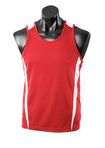 Aussie Pacific Casual Wear Red/White / 14 AUSSIE PACIFIC Eureka kids singlet - 3104